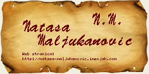 Nataša Maljukanović vizit kartica